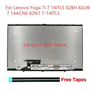 노트북 LCD 교체 디스플레이 FHD 터치 스크린 어셈블리 레노버 요가 7 7 14 TL5 82BH 82LW 7 14ACN6 82N7 7-14 TL5