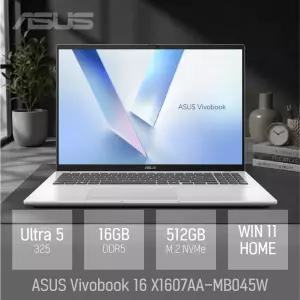 ⓒ ASUS 비보북 16 X1607AA-MB045W 16GB 512GB WIN11 / 16인치 포토샵 사무 웹서핑 고성능 주식용 노트북