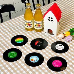 티코스터 컵 받침대 컵코스터 coaster 레트로 LP판