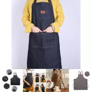 청데님 앞치마 1P/어린이집/원피스/원피스형/주방/바리스타/예쁜/교사/카페/미용실/업소용/미술/미술용