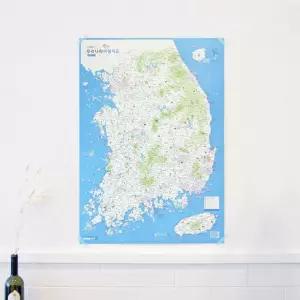 59x84 한국지도 우리나라지도 우리나라 여행지도 포스터 남한 전국지도 전도 벽보