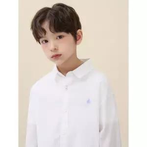 [BEANPOLE KIDS] [시즌오프 30%] 스트라이프 오버핏 시어 셔츠 - 화이트 (BI6364U011) (BI6364U011)