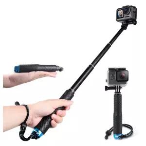 액션캠 길이 3단 연장봉 바다 조절 셀카봉 방수 다이빙 수중