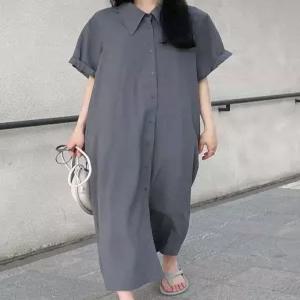 [예쎄][예쎄] 데일리 루즈핏 반팔 셔츠 롱원피스 (S5MOP152A)