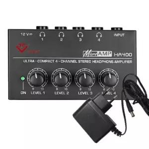 VTHA-400 헤드폰 분배기 헤드폰 믹서 개별볼륨조절 WFN0XQH