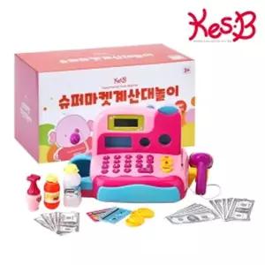 캐스B 슈퍼마켓 계산대놀이 마트놀이 캐셔 시장 소꿉 카운터 바코드찍기 마트 바코드 계산원