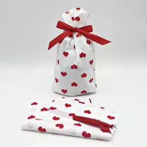 선물가방 답례품 사은품 구디백 유치원 관공서 어린이집 리본 돌잔치 봉투 50매 레드 하트 학교 선물포장