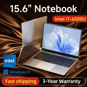 15.6인치 휴대용 노트북 인텔 코어 I7 6500U 32GB 2TB 지문 인식 백라이트 키보드 윈도우 11 게이머 학습용