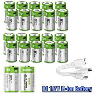 리튬 배터리 USB 충전식 D형 대형 가스레인지 온수기 No.1 1.5V
