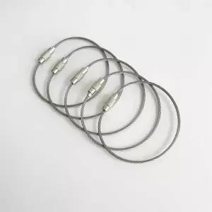 스텐 와이어링 키체인 5p 로프 열쇠 고리 부자재 와이어 악세사리 DIY