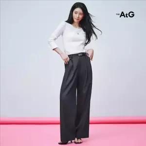 더엣지 [김고은착장][최초가] 26SS 스퀘어 벨티드 투턱팬츠 (벨트구성)
