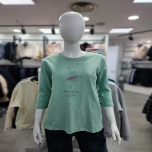[뱅뱅]뱅뱅 봄 여성 레터링 라운드 칠부 티셔츠 NTM257