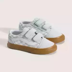 반스 vanskids 올드스쿨 V 토들러 - 검 체크 다운 미스트 VN000CTGFOA1