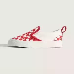 반스 vanskids 슬립온 V 토들러레드 핫 발렌타인스 레이싱 레드트루화이트