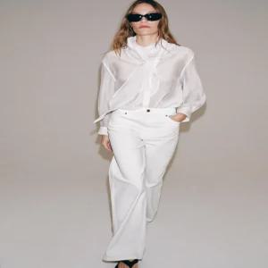 ZARA JEANS ZW COLLECTION WIDE LEG 하이웨이스트 - 화이트 8246/069/250