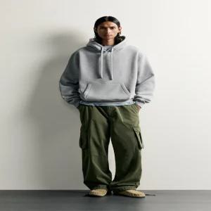 ZARA 베이직 릴랙스 핏 후드 스웨트셔츠 - 그레이 0761/350/803