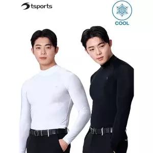 [보리보리/에스비몰]남성 골프이너웨어 기능성 자외선차단 냉감 쿨티셔츠-하프넥