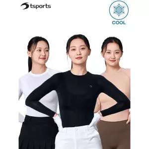 여성 골프웨어 메쉬 라운드티 이너웨어 기능성 자외선차단 냉감 쿨티셔츠 UV차단 쿨