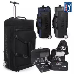 [피지에이투어][PGA TOUR] NEW 휠 캐리어 보스턴백+트래블 파우치 6종 세트
