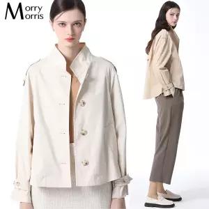 [모리모리스(Morry Morris)] 에디션 하이넥 숏 트렌치코트
