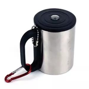 모든거샵 보온보냉 나침반 이중등산컵 200ML 뚜껑컵 보냉컵 이중스텐컵