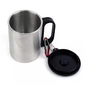 보온보냉 나침반 이중등산컵 200ML 캠핑컵 스텐물컵 이중머그컵