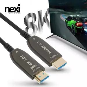 NX1468 광 하이브리드 HDMI V2.1 케이블 10M 8K 고해상도(NX-HD21AOSC-10M)
