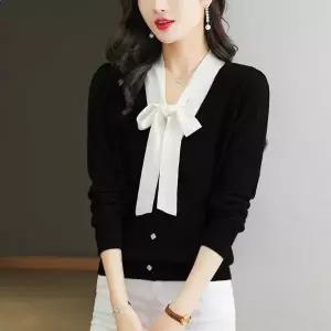 [하프클럽/에이시크]브이넥 리본 니트 가디건 C25ACD044