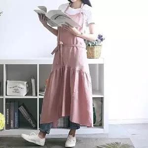 [셀러허브 1]로맨틱 프릴앞치마 플로리스 카페 린넨앞치마 (9850744)
