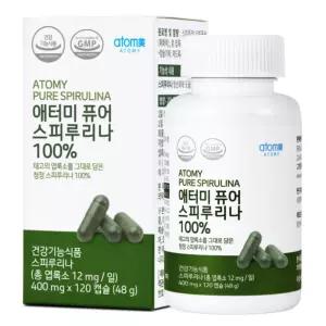 애터미 퓨어 스피루리나 100% 120캡슐 1개 40일분