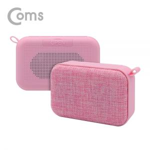 [CH542] Coms 블루투스 스테레오 스피커 2개 풀세트(Pink/Pink) + 스테레오 Y 케이블 2M /밀알