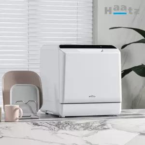 하츠 프리스탠딩 4인용 식기세척기 세척 열풍 건조 간편 자가설치 CDW-420J(화이트)