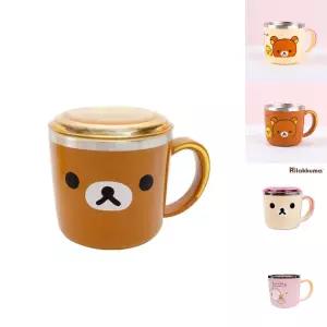 리락쿠마 뚜껑 스텐컵 260ml(브라운) (464063)/컵/어린이/스텐/아동/유아/아이/손잡이/논슬립/물/캐릭터