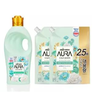 아우라 섬유유연제 스모키머스크 1L + 1.7L x 2개