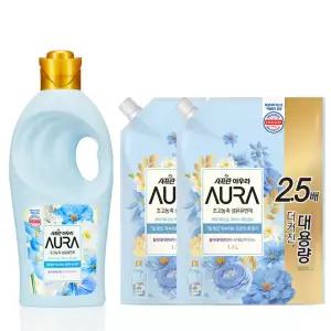 아우라 섬유유연제 홀리데이판타지 1L + 1.7L x 2개