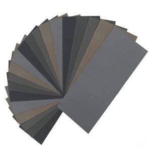 20pc 사포 세트 1000/2000/3000/5000/7000 그릿 샌딩 종이 물/건식 연마 목재 금속 자동차