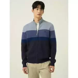 [빈폴] 컬러블럭 집업 카디건 스카이 블루 (BC595AC30Q)