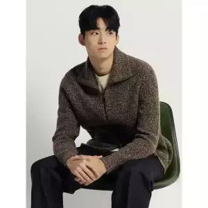 [빈폴] 트위드 멜란지 카디건 브라운 (BC5Y5AC43D)