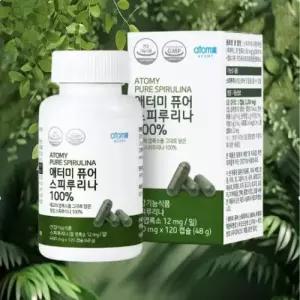 [애터미] 퓨어 스피루리나 100% (120캡슐, 40일분)