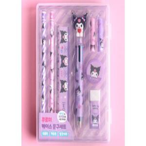 h1) 5000 산리오 쿠로미 캐릭터 케이스 문구 초등 학용품 세트~6개