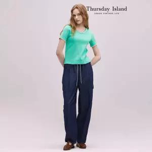 [Thursday Island] 와이드 배기 데님 팬츠(T244MJE232W)