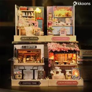 [4종 디자인] DIY 미니어처 세트 집 만들기 키트 장식 소품