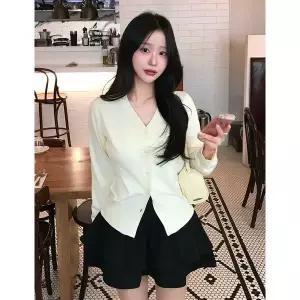 [하프클럽/로엠]올데이가디건 브이넥 긴팔 가디건_RMCKG23R98