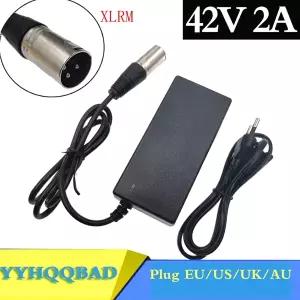 36V 충전기 42V 2A 전기 자전거 리튬 배터리 충전기 3핀 XLR 소켓커넥터가 있는 36V 리튬 배터리 팩용