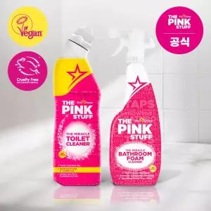[핑크스터프] 욕실 청소 세트 2종 (변기 세정제+배스룸 폼) 찌든때 물때 제거 - 1세트