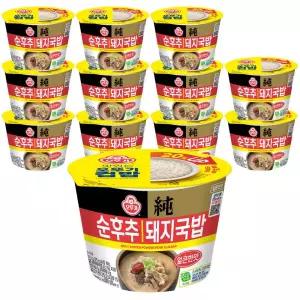 오뚜기 컵밥 얼큰순후추돼지국밥 311.5g 12개