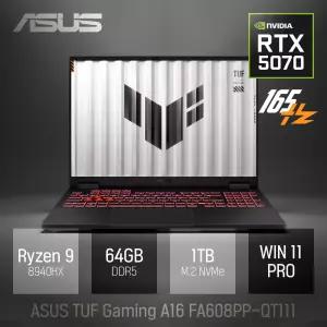 ⓒ ASUS TUF Gaming A16 FA608PP-QT111 64GB 1TB WIN11 / 16인치 게임 편집용 고성능 코딩 캐드 노트북