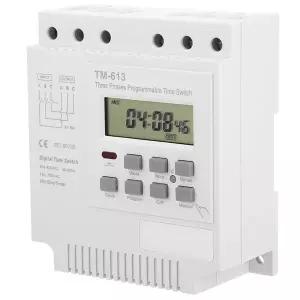 디지털 시간 릴레이 타이머 스위치 TM-163 3상 380V 스마트 디지털 주간 프로그래밍 가능 제어 전원 타이머