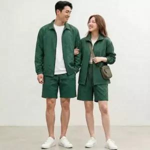 [하프클럽/]여성 여름 시어서커 바람막이 자켓 숏팬츠 세트