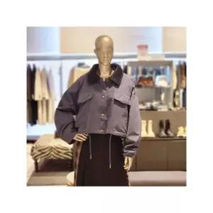 [알렉시스N] BFW5ANJT9490 카라배색 숏 덕다운 패딩재킷_P409287196